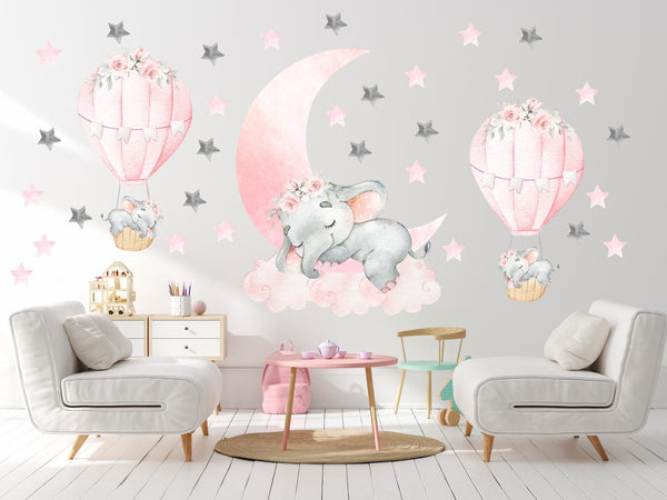 pink nursery decals