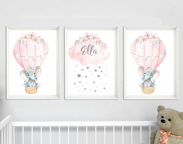 baby room wall print artwork monogrammed