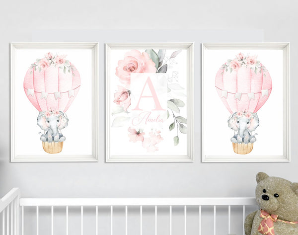 baby room wall art girls pink
