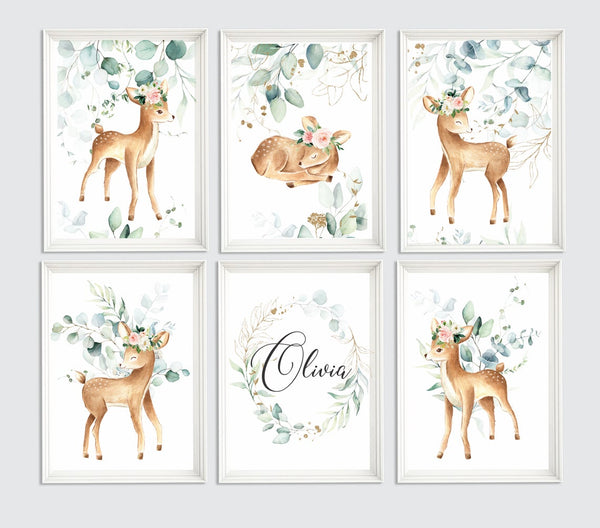 deer baby room wall art print