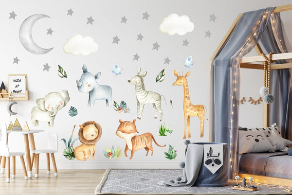 safari animal decals