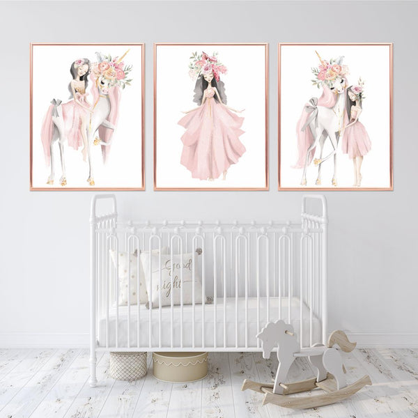 baby unicorn wall print