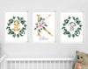 floral design baby wall prints