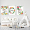 baby room wall print floral
