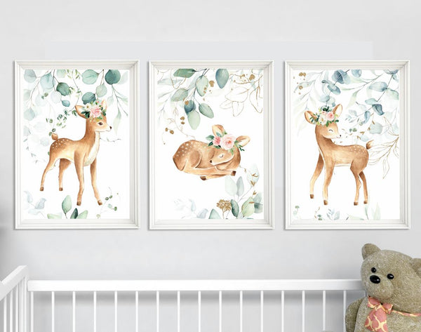baby deer wall print