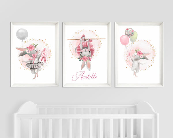 ballerina bunny wall print