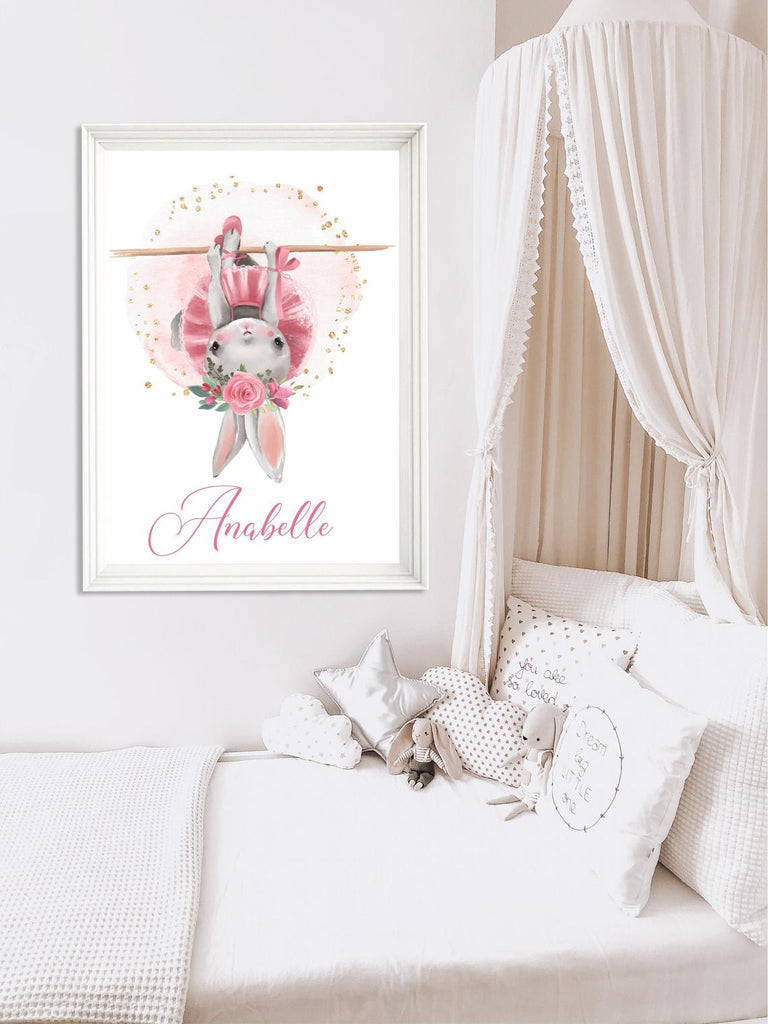 monogrammed nursery wall print