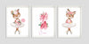 Nursery Wall Art Deer Ballerina - Girl Nursery Print - Monogrammed Name Prints