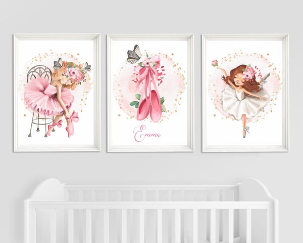 ballerina baby room wall art