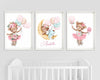 baby girls ballerina wall print