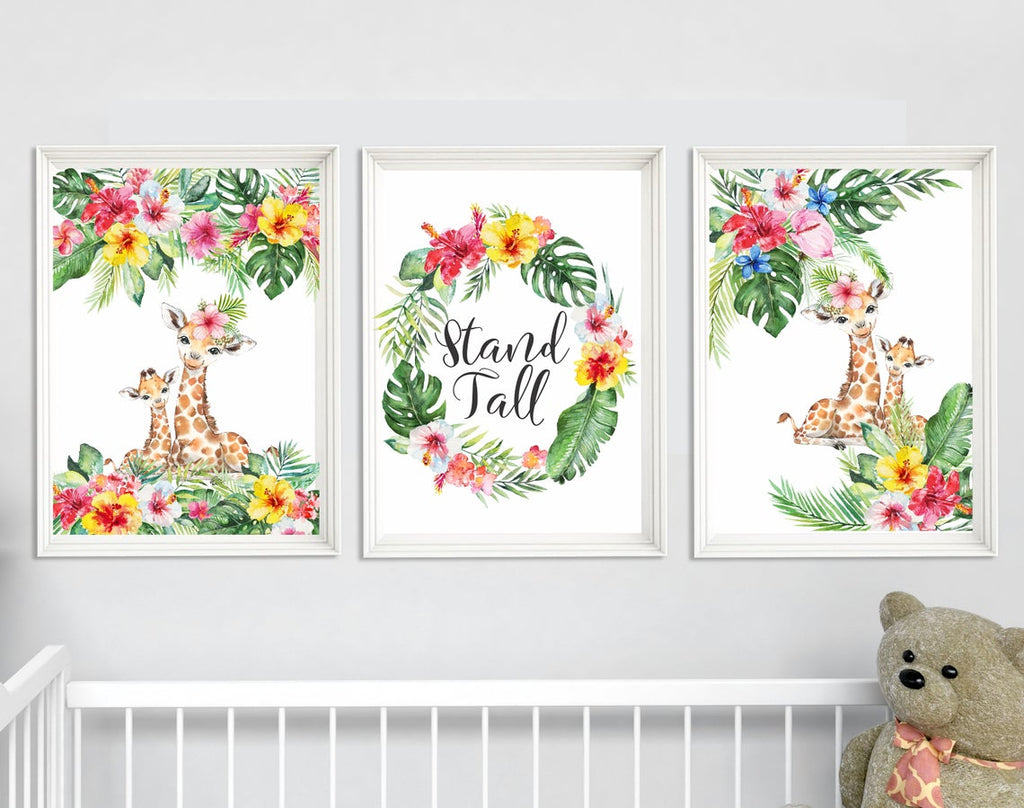 stand tall wall print baby room