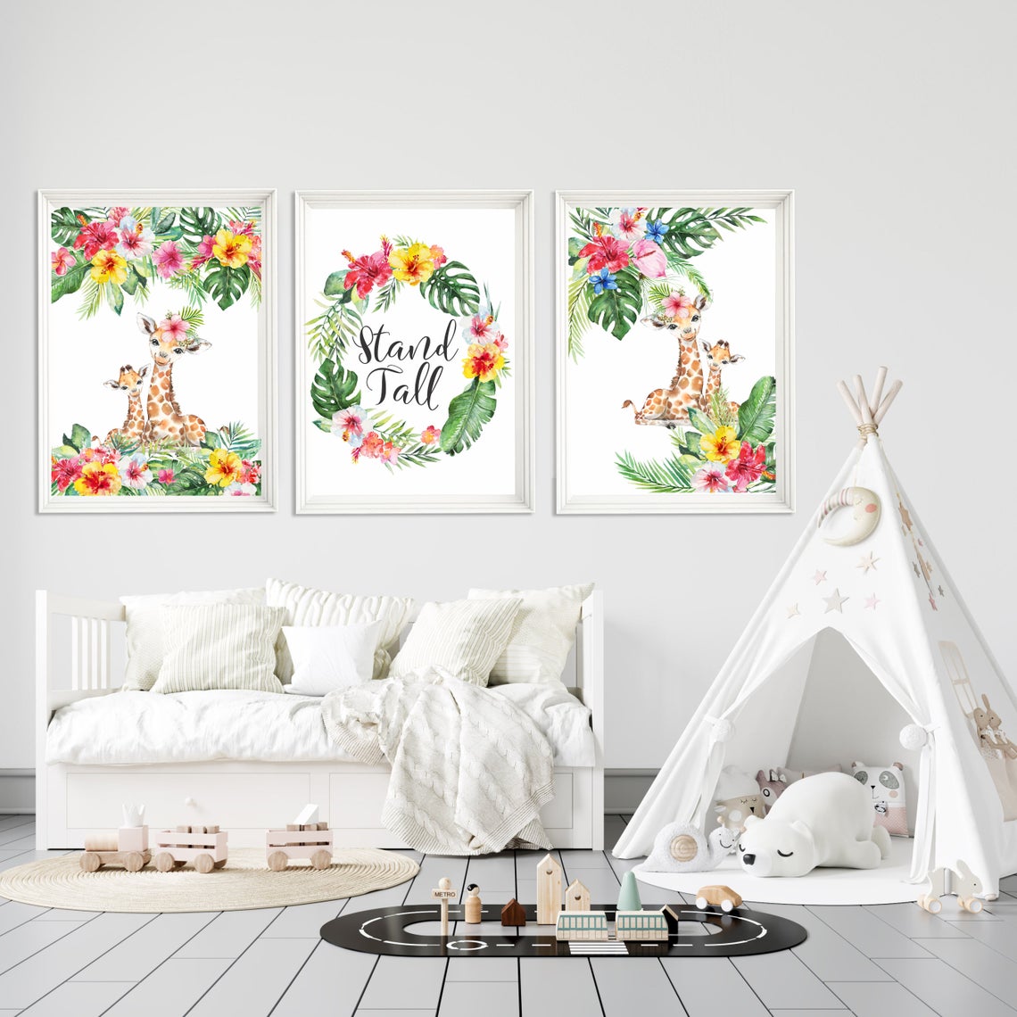 succulent nursery decor Girl Tropical Nursery Decor