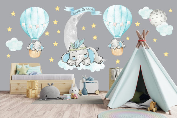 sleeping elephant decal