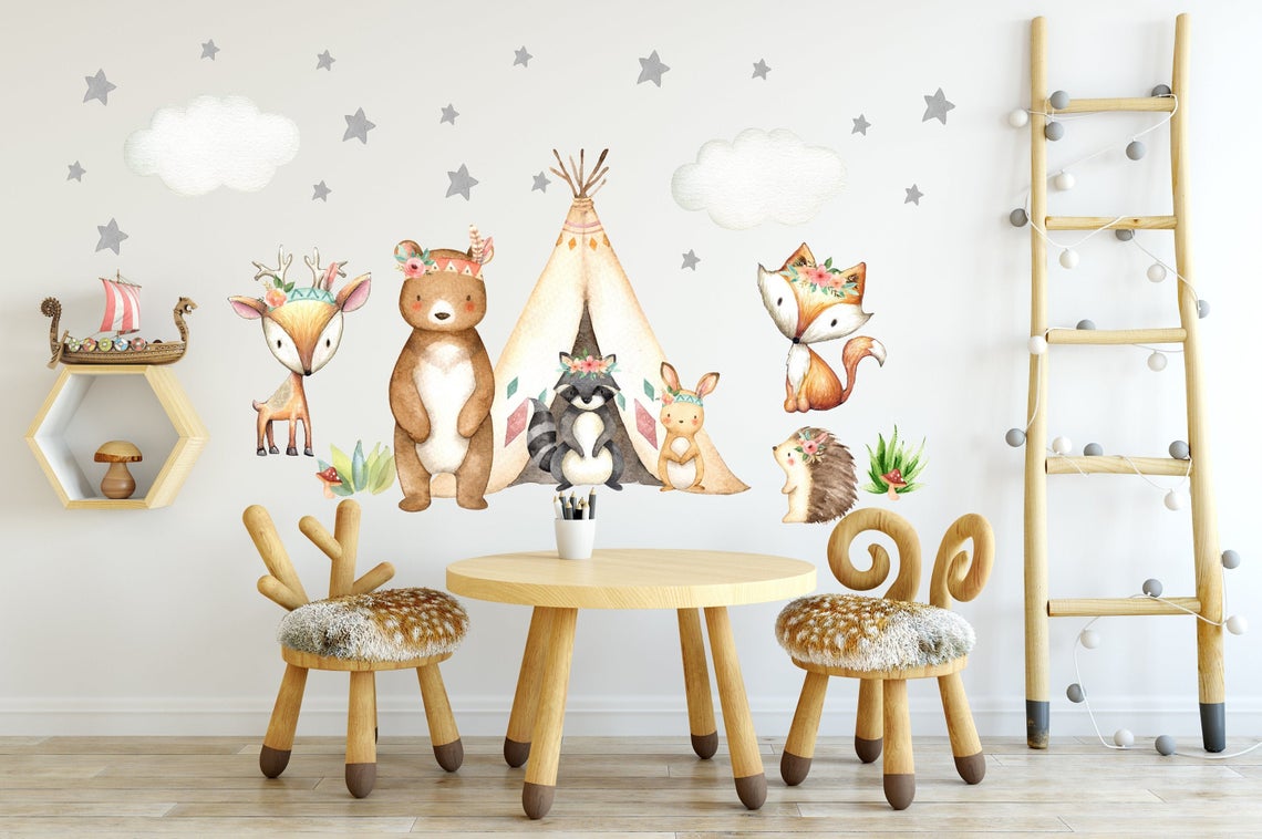 Forest and Woodland Nursery Decor  Removable and Reusable Decals –  NurseryDecals4You